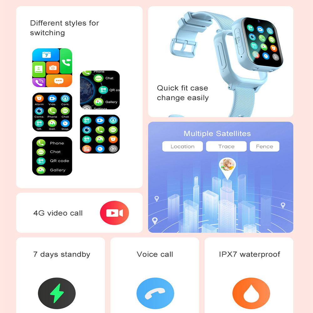 Smart Watch Kids 4G GPS WIFI V - Smartwatch Watches For Girls ulasan dan harga