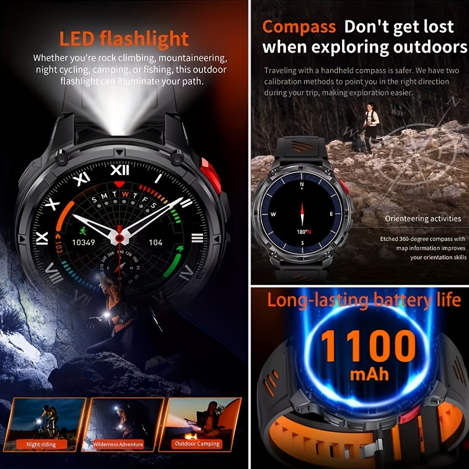 New T-REX3 Ultra 1100mAh Batte - Altimeter Compass Watch ulasan dan harga