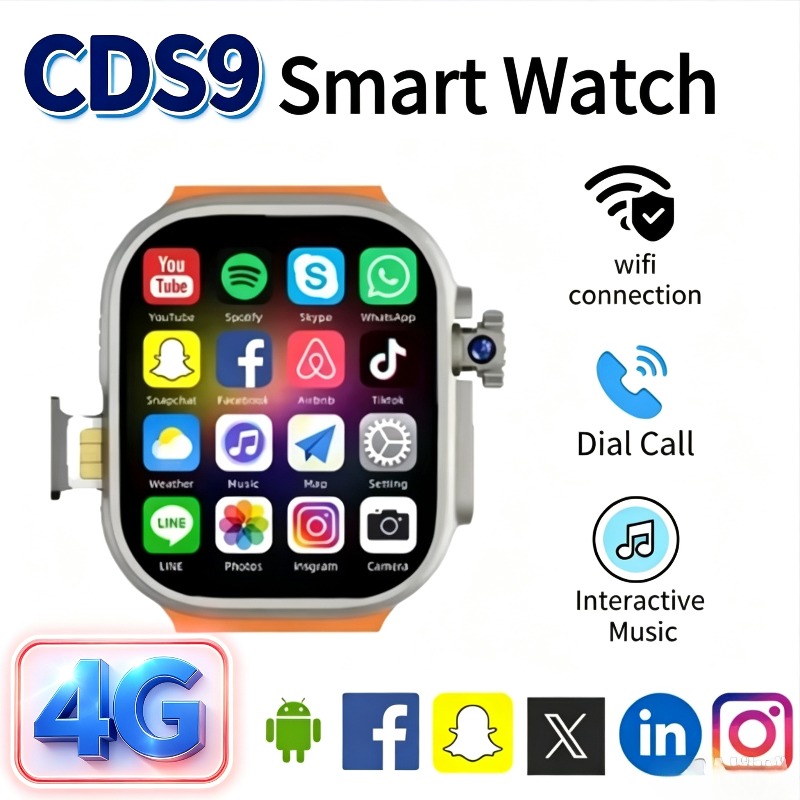 4G CDS9 Android Smartwatch – R - Smartwatch Watches For Women With Gps ulasan dan harga
